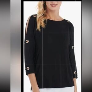 Cold Shoulder Black Sweater top size medium